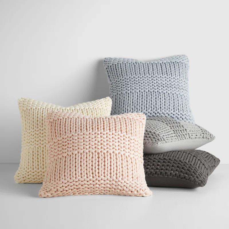 Becky Cameron Cozy Chunky Knit Acrylic Decor Throw Pillow