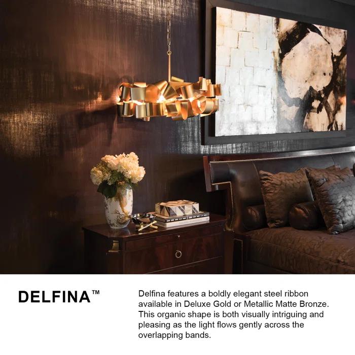 Fredrick Ramond Delfina Five-Light Chain-Hung Modern Chandelier