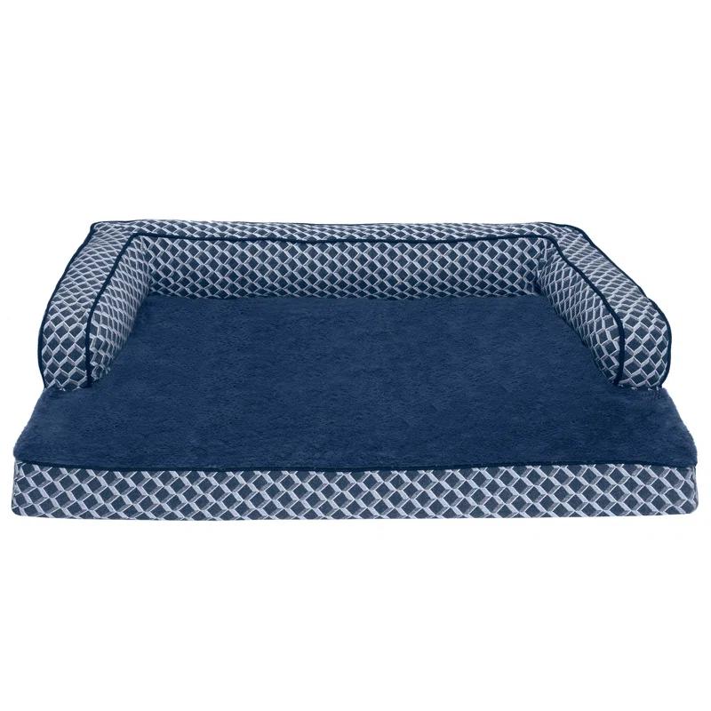 FurHaven Plush & Diamond Décor Comfy Couch Pet Bed