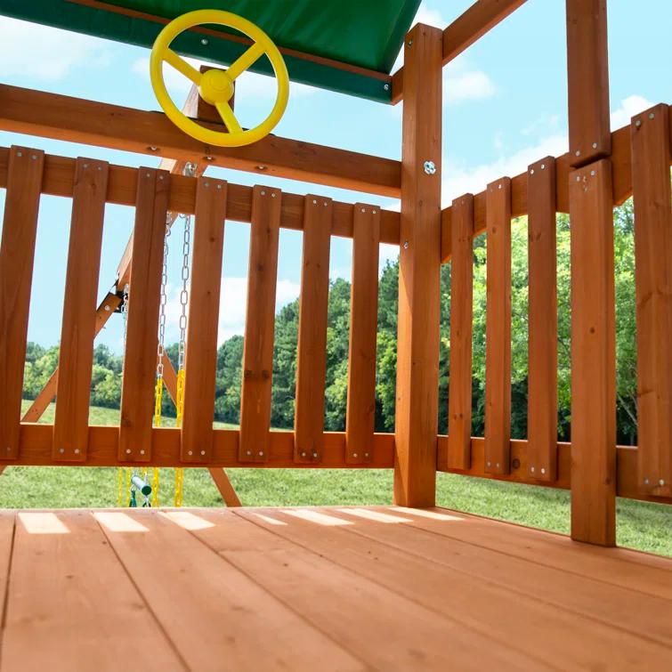 Gorilla Playsets Avalon w/ Wood Roof & Monkey Bars - Professional Installation Available
