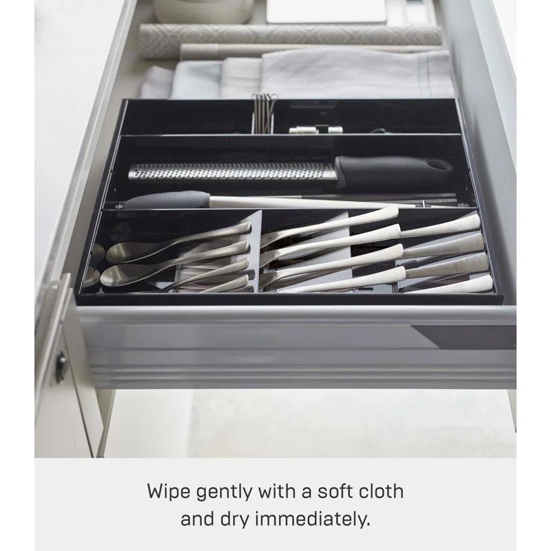 Yamazaki Home Yamazaki Home Expandable Cutlery Kitchen Utensils Storage Multi-Compartment Silverware Organizer