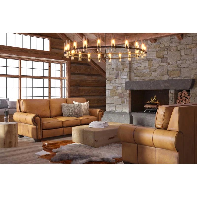 Hello Sofa Home Valencia 68'' Leather Loveseat