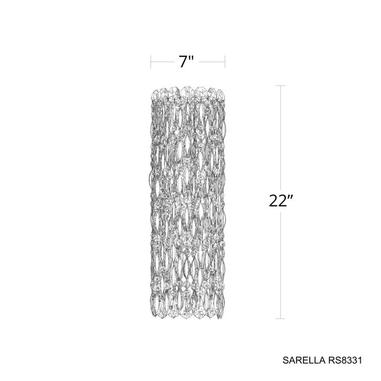 Schonbek Sarella Aluminum Flush Mounted Sconce