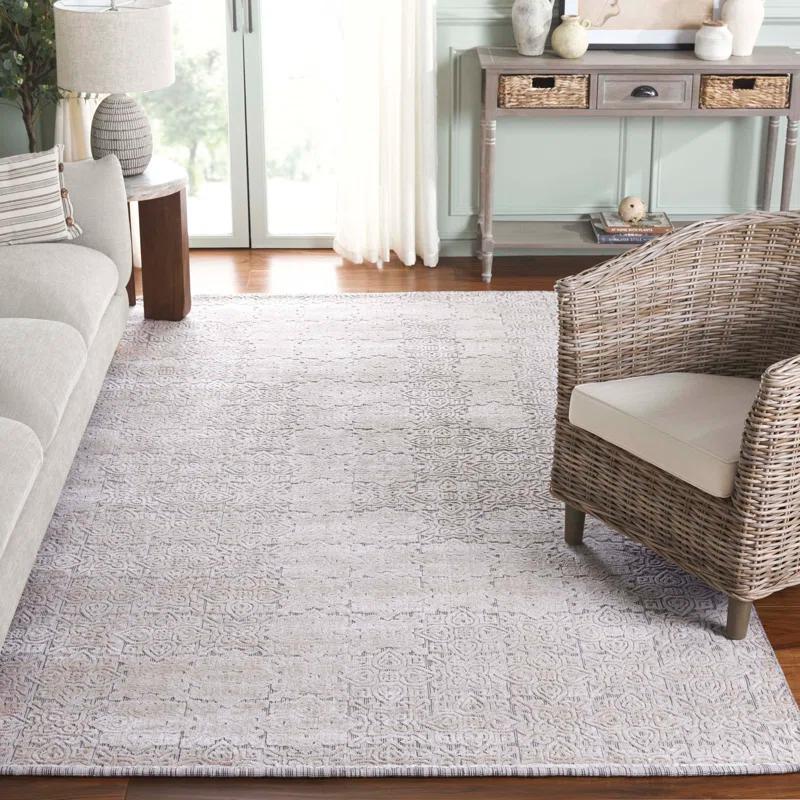 Gracie Oaks Loany Hand Loomed Viscose Geometric Rug