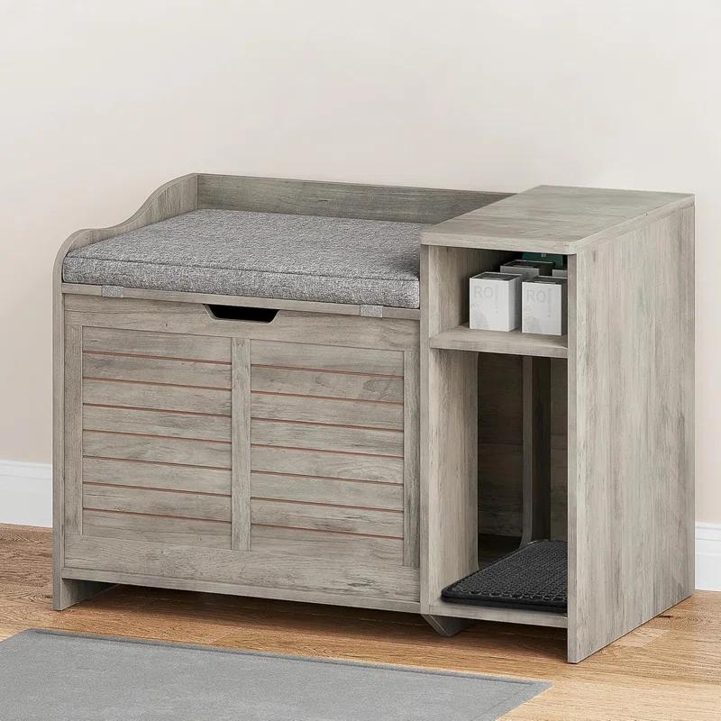 Archie & Oscar™ Cat Litter Box Enclosure Furniture, Cat Washroom Hidden Furniture