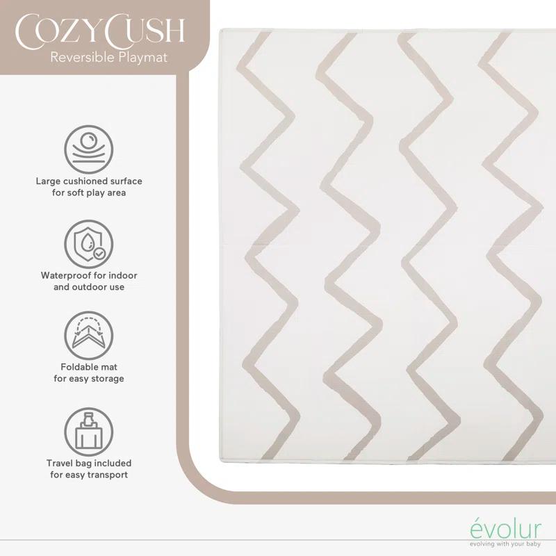 Evolur Evolur Cozycush Reversible Non-toxic Baby Kids Playmat  || Foldable Large Thick Foam Crawling Playmats For Toddlers|waterproof Portable Playmat For Babies | Yoga/picnic/game Mat|indoor/outdoor
