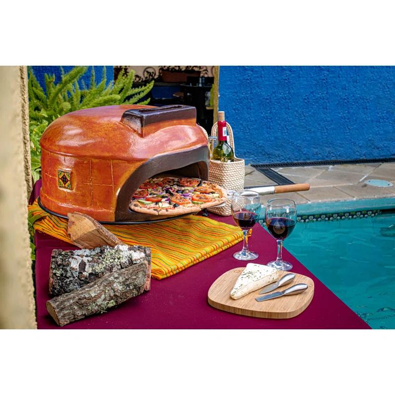 Tierra Firme Tierra Firme Talavera Clay Free Standing Wood Burning Pizza Oven