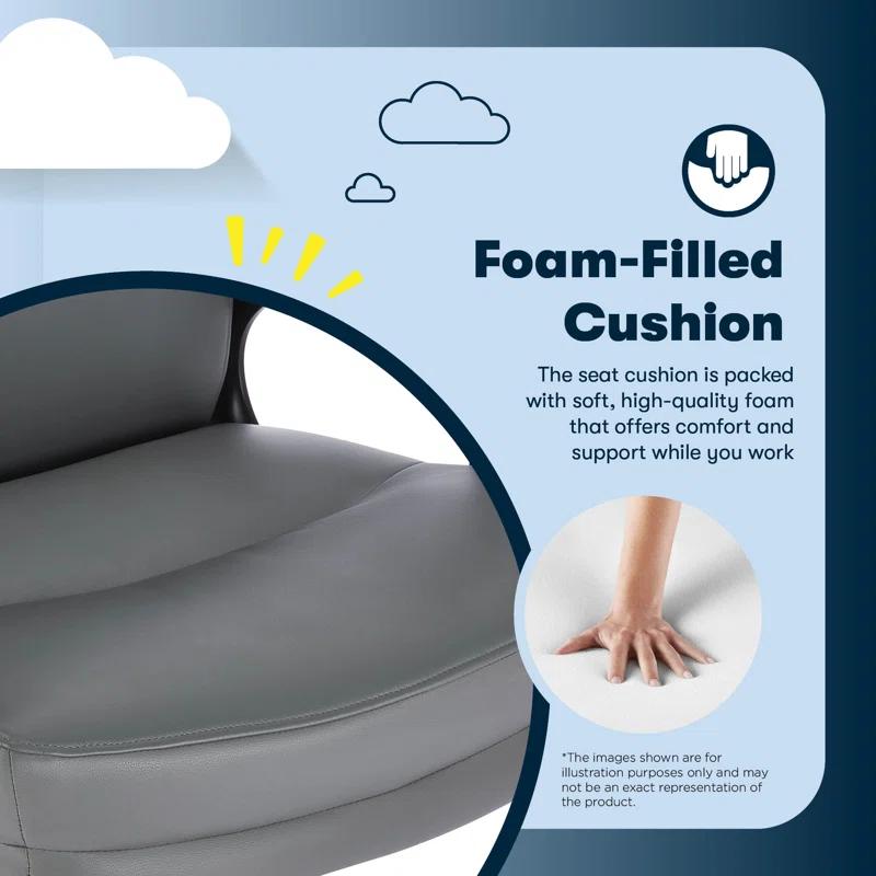 Serta Serta Comfort Executive Big & Tall Office Chair, Ergonomic High-Back, Semi Plush Seat, Padded Arms