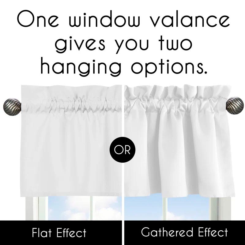 Sweet Jojo Designs Diamond Tuft Geometric Tailored 54" Window Valance
