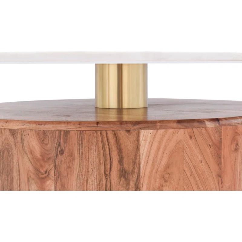 Everly Quinn Izena Marble Top Coffee Table