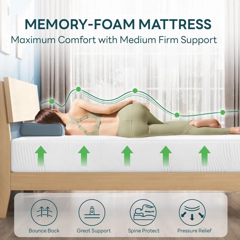 Alwyn Home Medium Cooling Gel Memory Foam Mattress