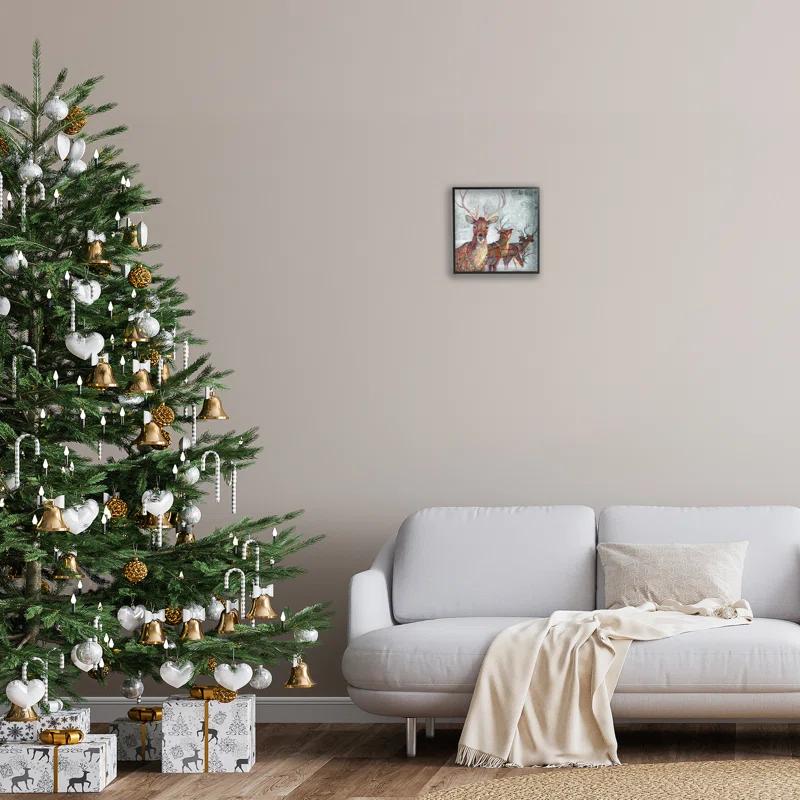 Stupell Industries " Winter Reindeer Holiday Landscape " by Ruane Manning
