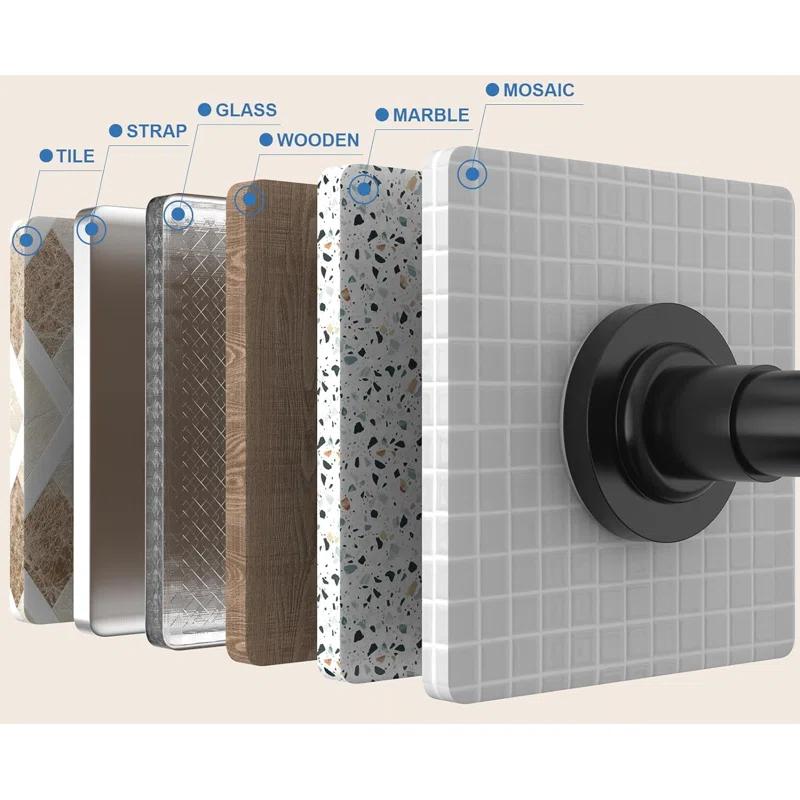 The Shower Curtain Rod, Adjustable 32-89 Inch Spring Tension Shower Rods.