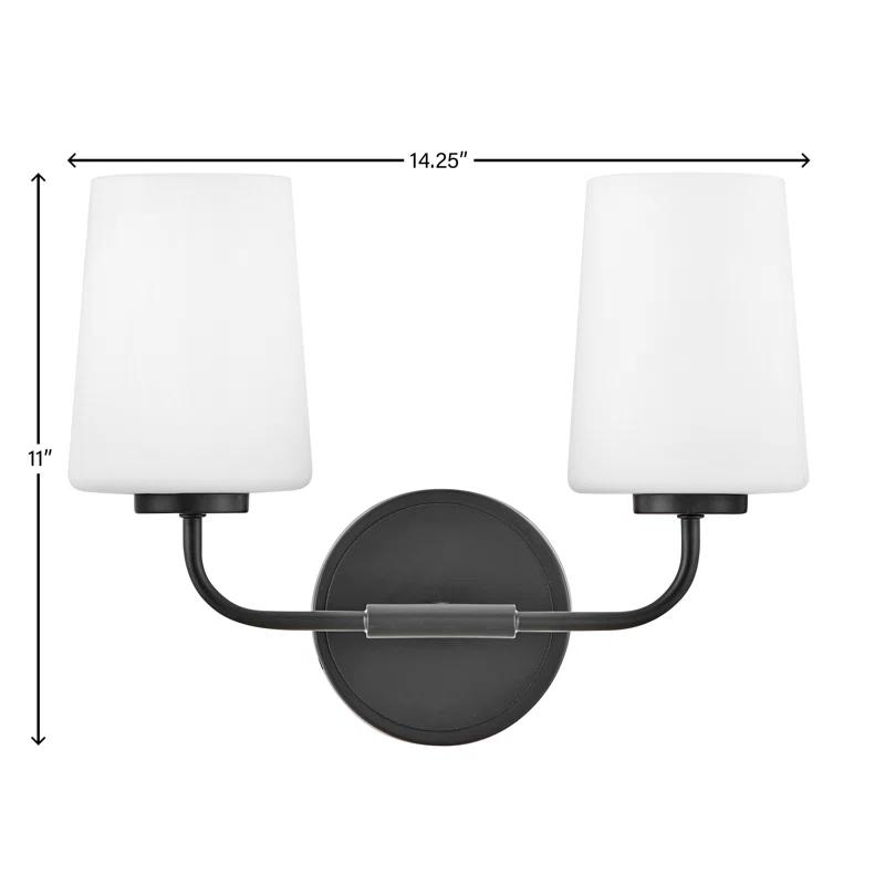 Fitz 2 Light Frosted Dimmable Vanity Light