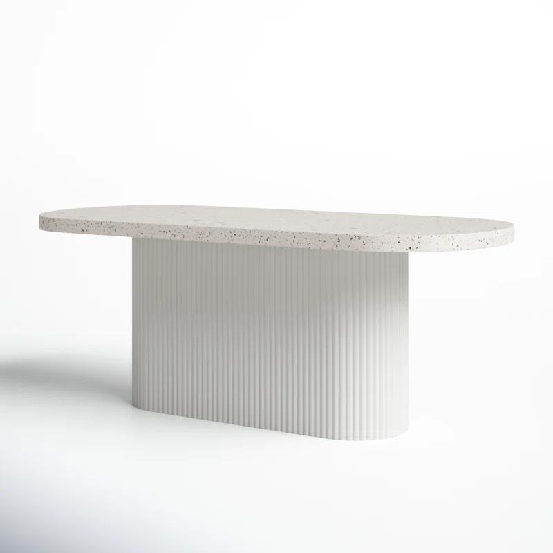 Ros 79'' Stone Outdoor Dining Table