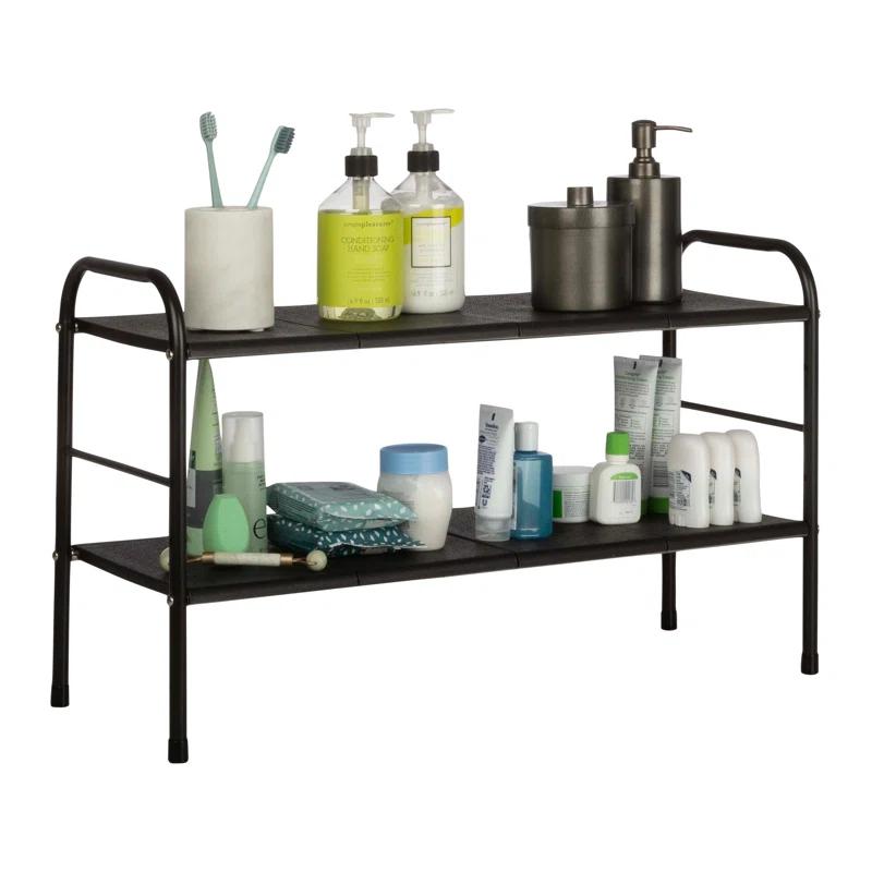 Under Sink Organizer - 2 Tier Adjustable Shelf Organizer with 8 Removable Panels - Kitchen or Bathroom Under Sink Organizers and Storage by Home-Complete