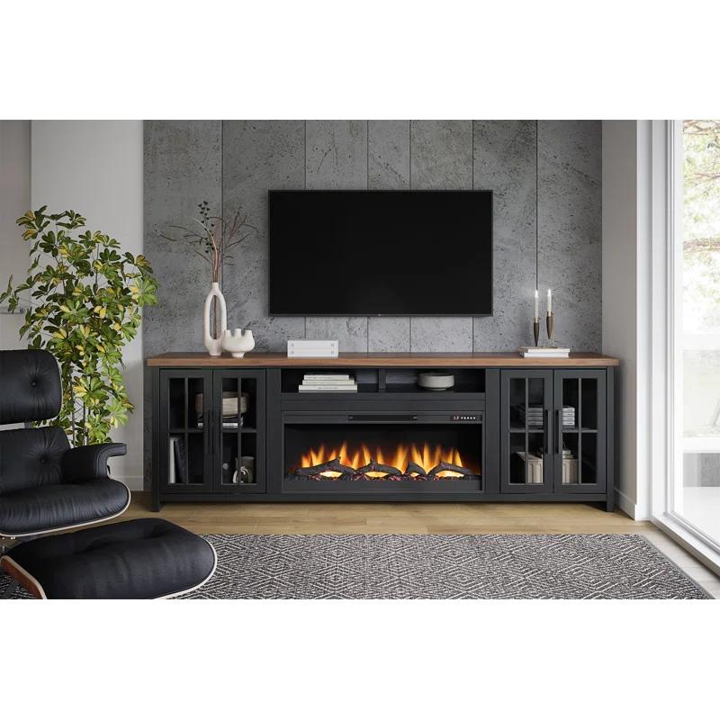 Essex 97 Inch Fireplace TV Stand Console,media console,entertainment center For Tvs Up To 100 Inches