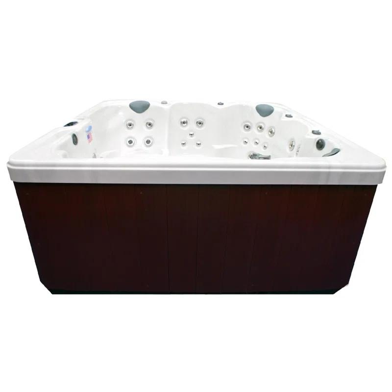 Home And Garden Spas 220 Volt 6 Person - Person 71 - Jet Acrylic Square Hot Tub with Ozonator and Built-In Speaker