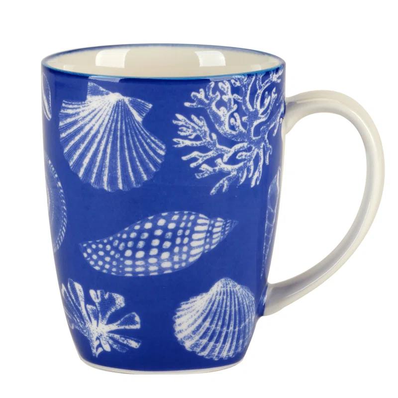 Certified International Seaside Set of 6  Mugs 6 asst 4.75in x 3.25in x 4.25in 14 oz (Set of 6)