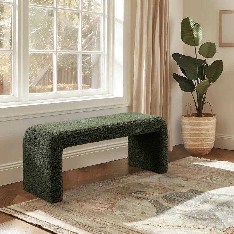 Everly Quinn Steve Boucle Waterfall Bench
