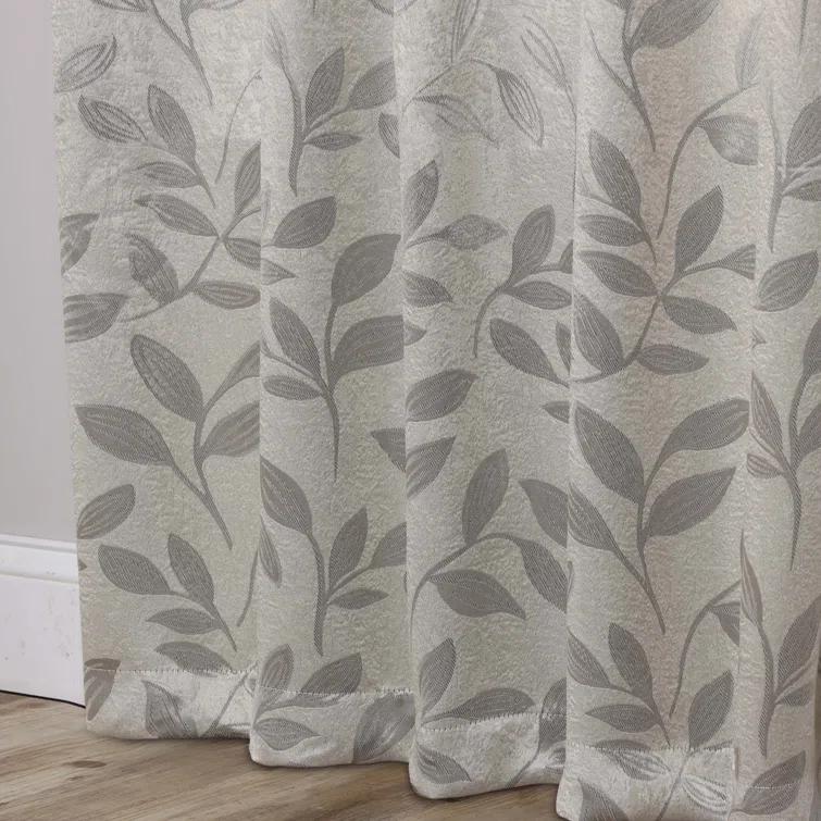 Superior Modern Bohemian Leaves Polyester Machine Washable Room Darkening Blackout Curtains by Superior (Set of 2)