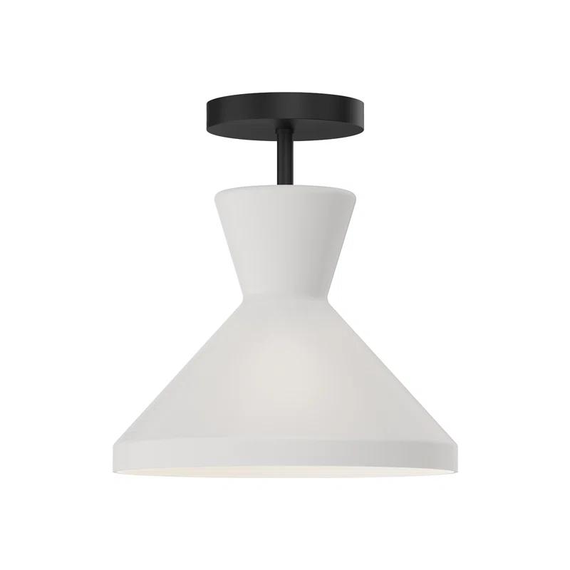 Davana Single Light Glass Semi Flush Mount