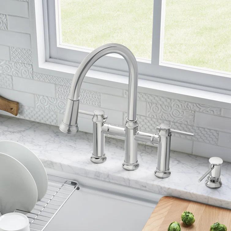 Blanco Empressa Pull-Down Dual-Spray Bridge Faucet 442504