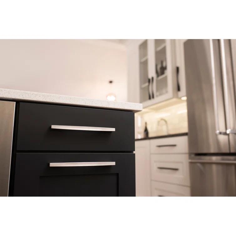 Modern Brushed Nickel Handle Pull with Mounting Hardware