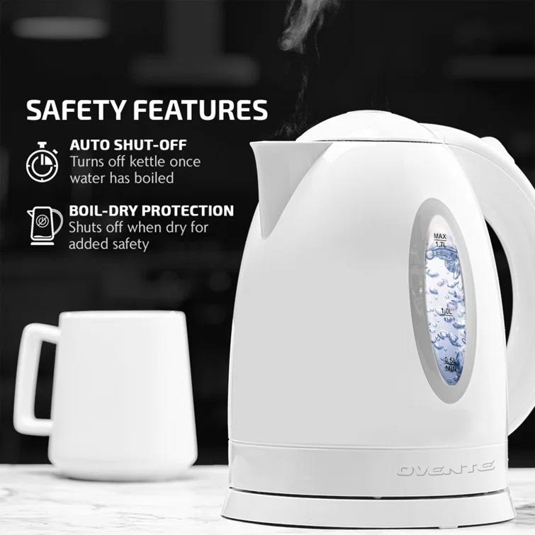 Ovente OVENTE 1.7 qt. Plastic Electric Tea Kettle