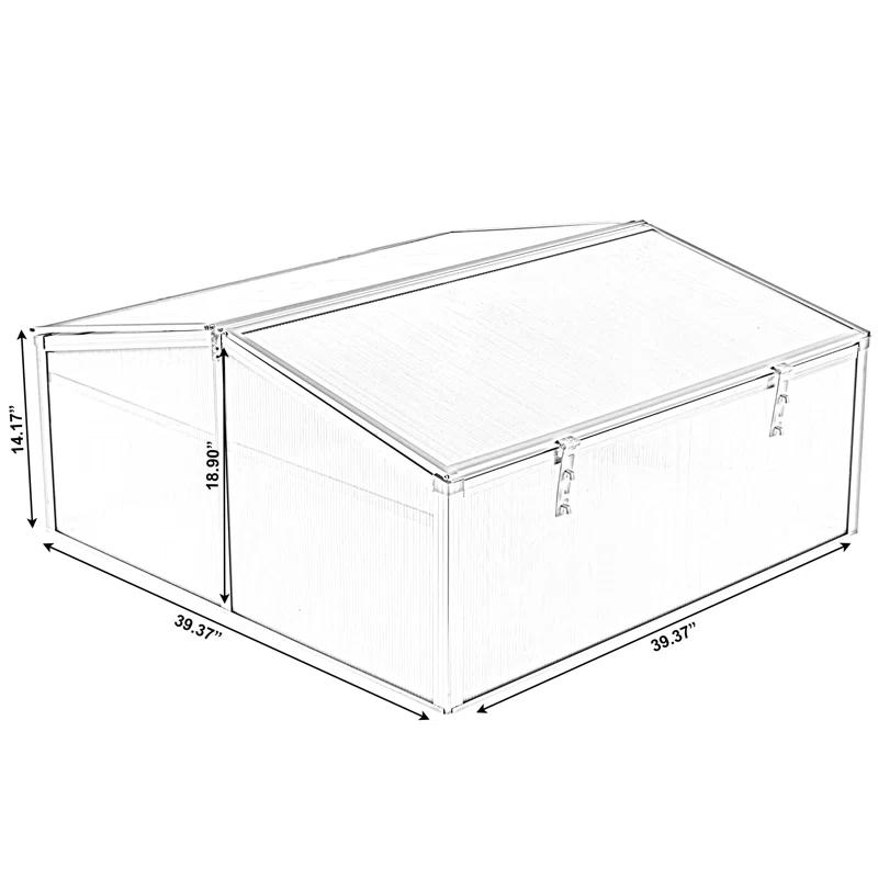 Gardenised 39.37" W x 39.37" D Mini Greenhouse