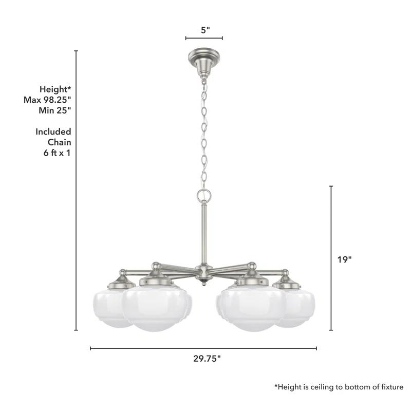 Hunter Fan Hunter Saddle Creek 6 Light Chandelier Ceiling Light Fixture