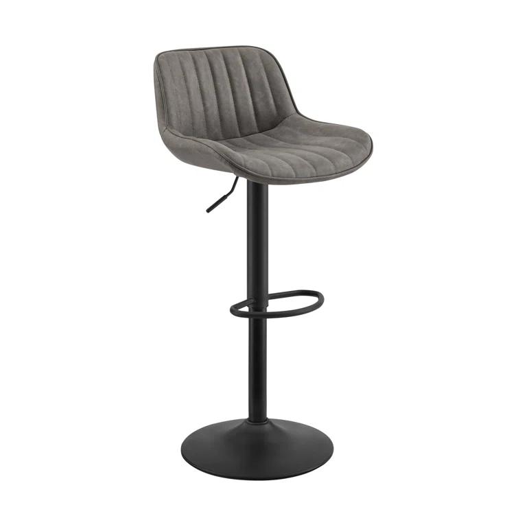 17 Stories Jaiven Swivel Upholstered Adjustable Height Counter Stool with Metal Frame (Set of 2)