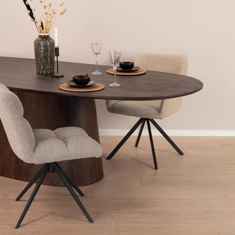 Eleonora Aron Oval Solid Wood Top Dining Table
