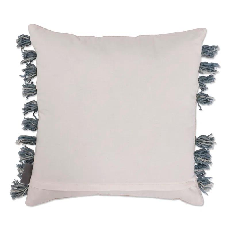 Pillow Perfect Tassels Cotton Throw Pillow
