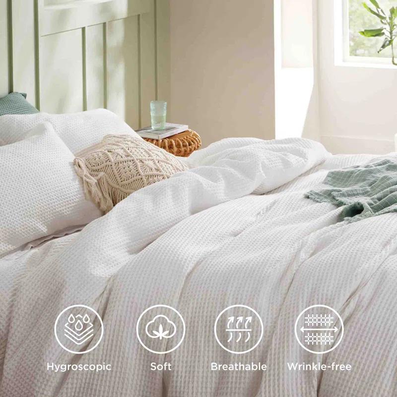 Bedsure Bedsure 100% Cotton Waffle Weave Duvet Cover