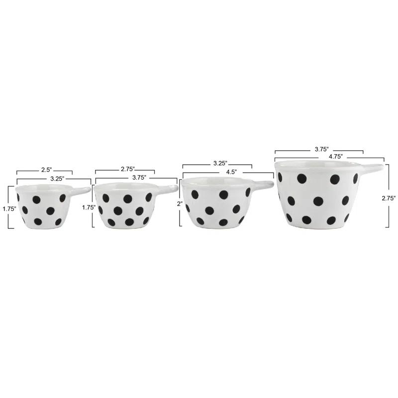Creative Co-Op Creative Co-Op Melange 4 -Piece Ceramic Measuring Cup Set