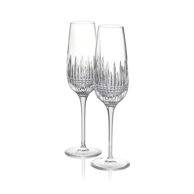 Waterford Lismore Diamond Essence Flute 10.5floz, Pair