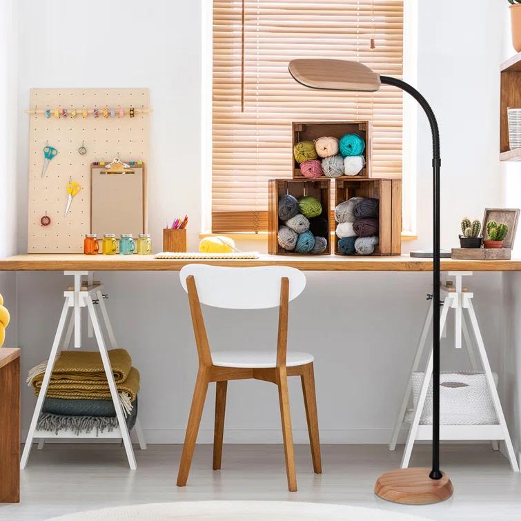 Brightech Litespan Slim 55 in. Industrial Dimmable LED Directional Task Floor Lamp