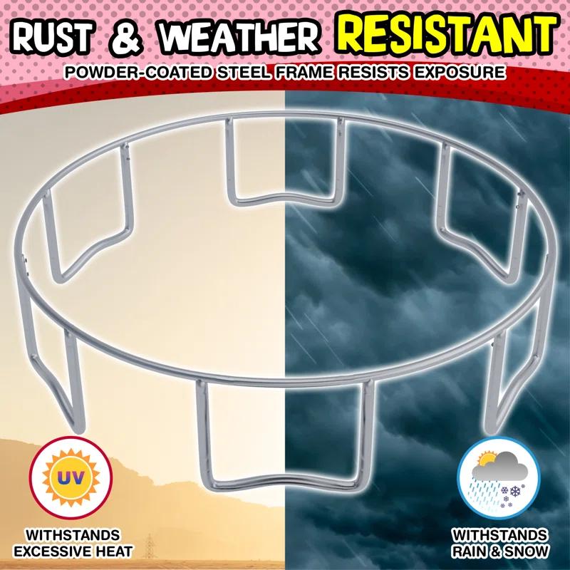 TruJump Sportspower TruJump 14' Round Trampoline with Safety Enclosure & with Lifetime Warranty on Jump Mat