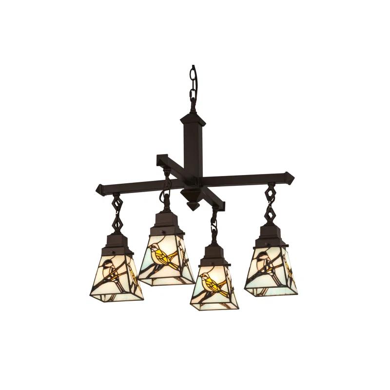 Rustic Lodge 4 - Light Dimmable Classic / Traditional Chandelier