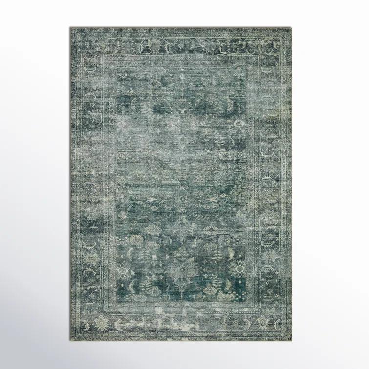 Magnolia Home By Joanna Gaines X Loloi Banks Machine Washable Blue / Lagoon Area Rug