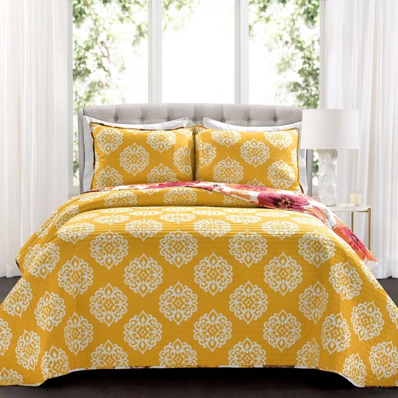 Lush Decor Leah Reversible Quilt Set