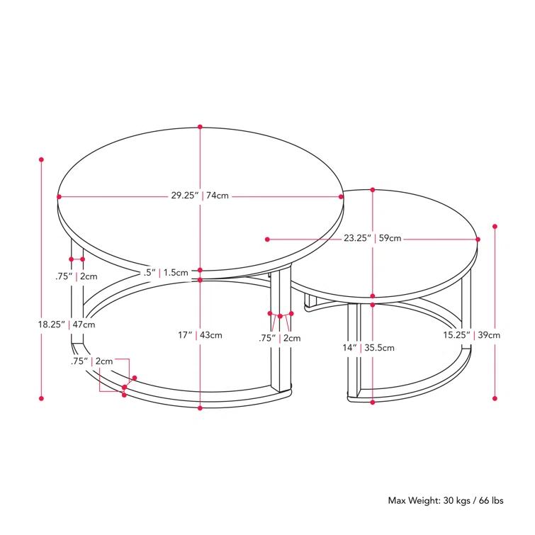 Trent Austin Design® Allenhurst Nesting Coffee Table