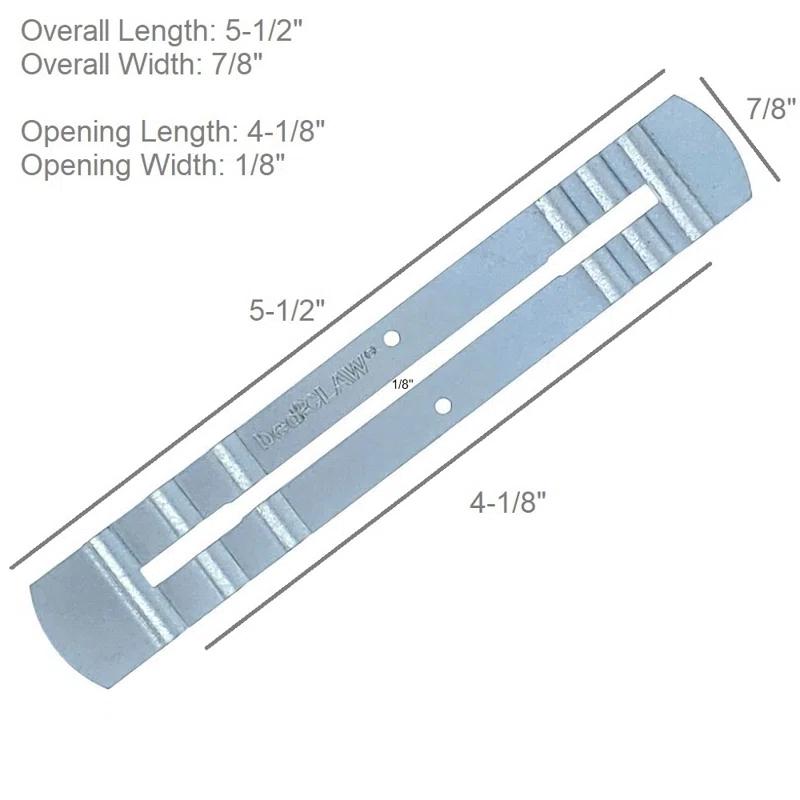 bedCLAW Anti-Wobble Bed Rail Shims, Set of 6 Steel Spacers for Loose Hook-On Side Rails
