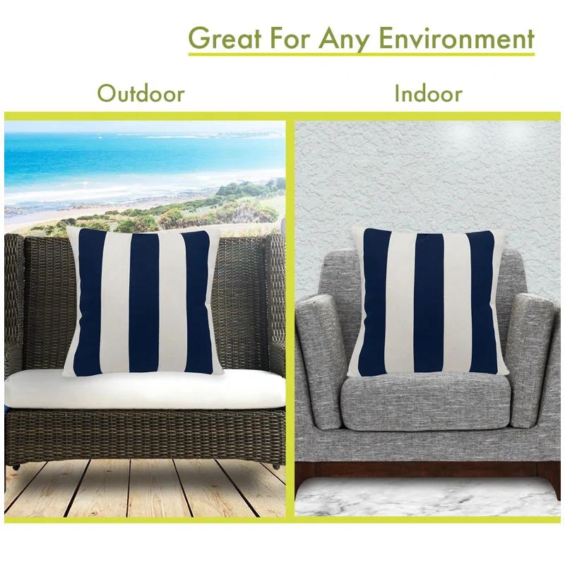 Majestic Home Goods Indoor/Outdoor Reversible Throw Pillow