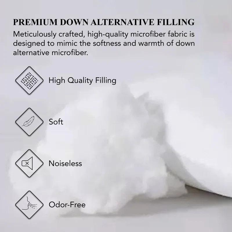 A1 Home Collections LLC Throw Pillow Insert Hypoallergenic Down Alternative Extra Filled (Set of 2)