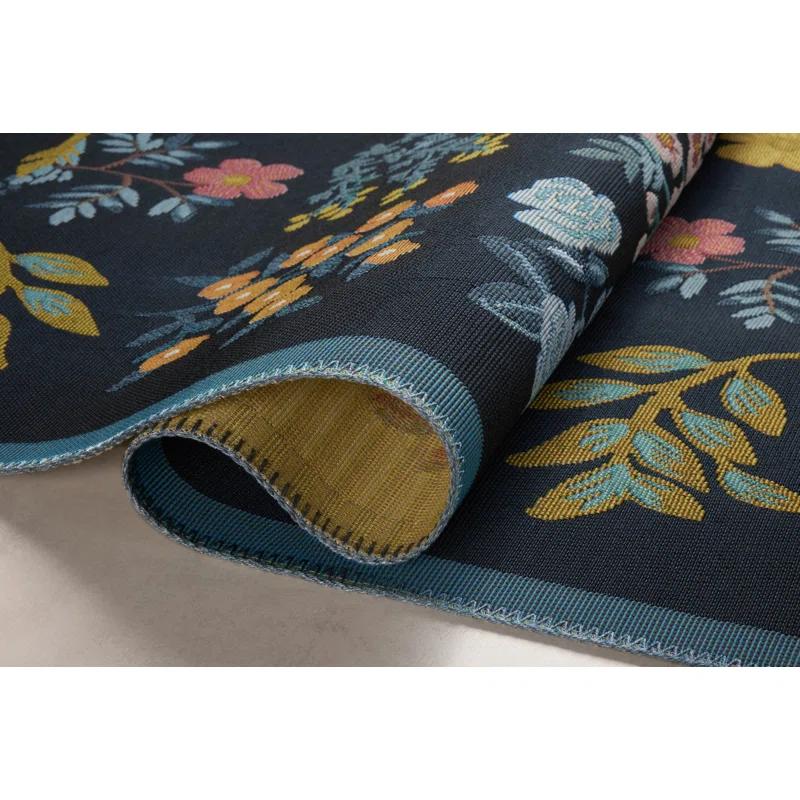 Rifle Paper Co. x Loloi Rifle Paper Co. x Loloi Perennial Black / Navy Indoor / Outdoor Area Rug
