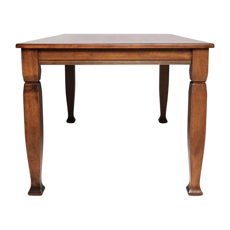 Gracie Oaks Solid Wood Commercial Grade Dining Table with Turned Legs
