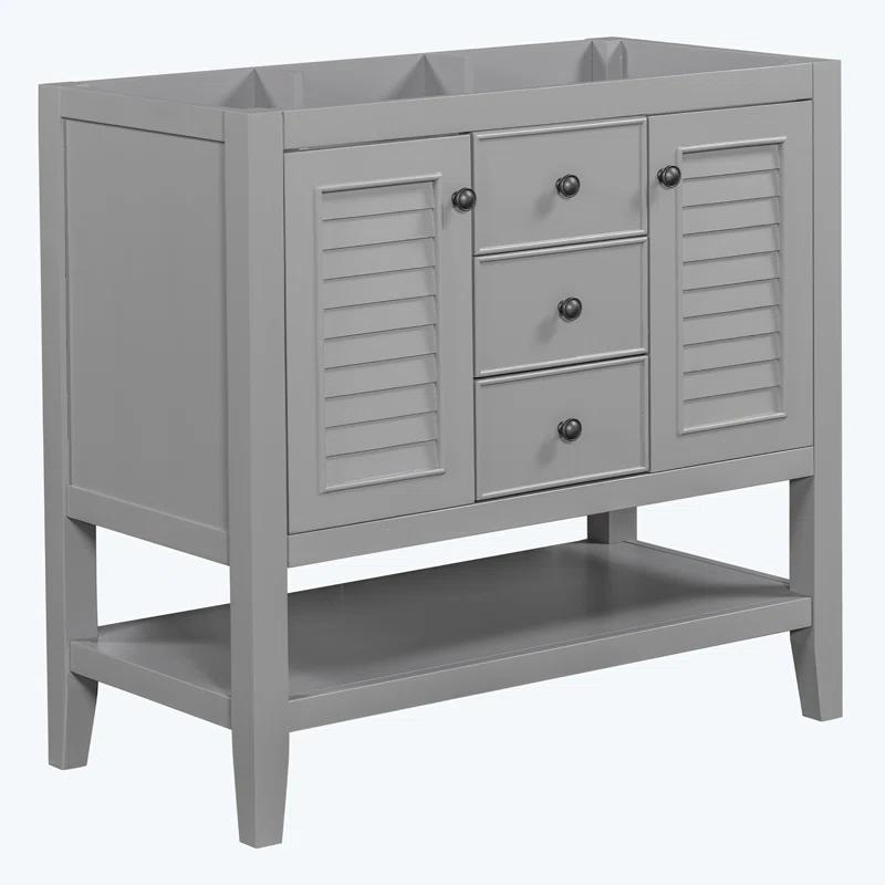 DSUNNER 36" Bathroom Vanity without Sink, Cabinet Base Only