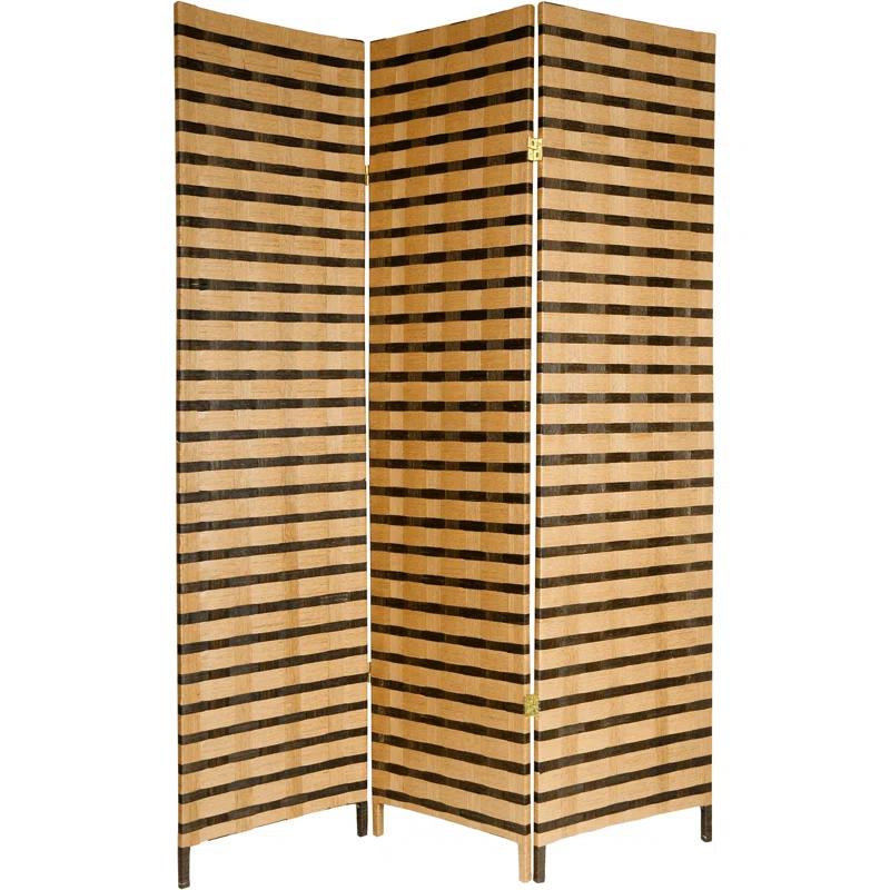 Oriental Furniture 6 ft. Tall Two Tone Natural Fiber Room Divider